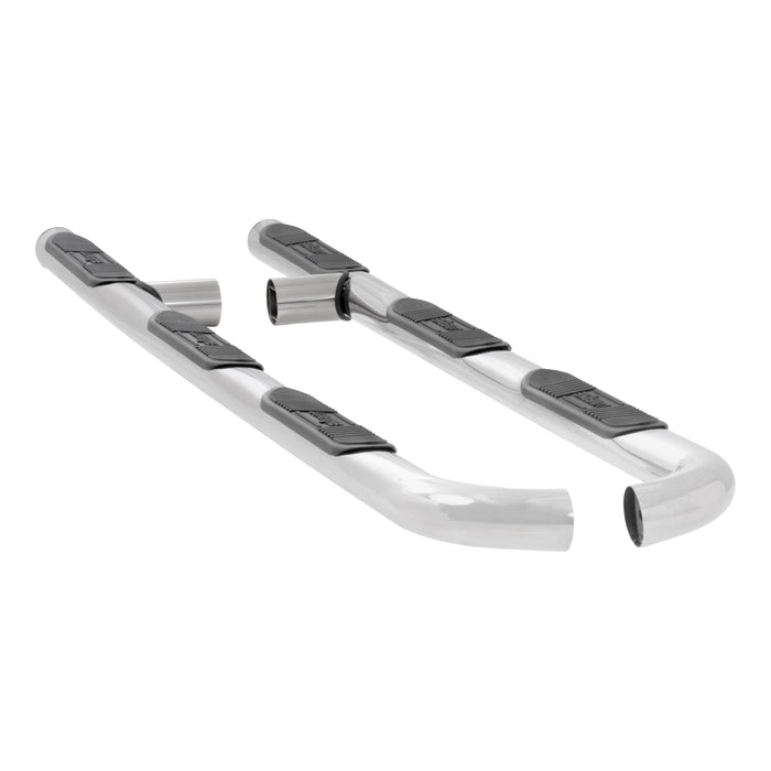 Luverne 551190 LUVERNE 551190 Round Nerf Bars (3 Inch Tubular Polished Stainless Steel)-1 Pair - Truck Part Superstore
