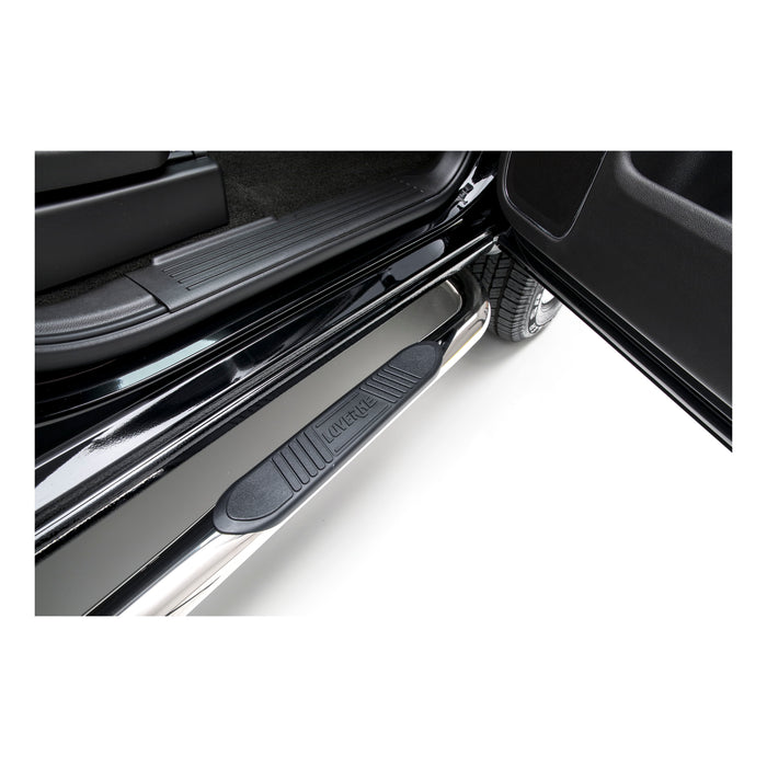 Luverne 551190 LUVERNE 551190 Round Nerf Bars (3 Inch Tubular Polished Stainless Steel)-1 Pair - Truck Part Superstore