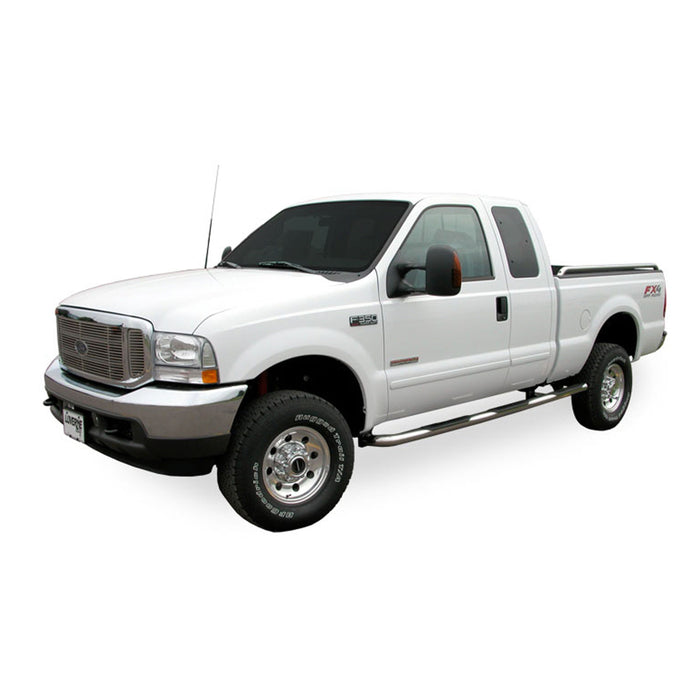 Luverne 551190 LUVERNE 551190 Round Nerf Bars (3 Inch Tubular Polished Stainless Steel)-1 Pair - Truck Part Superstore