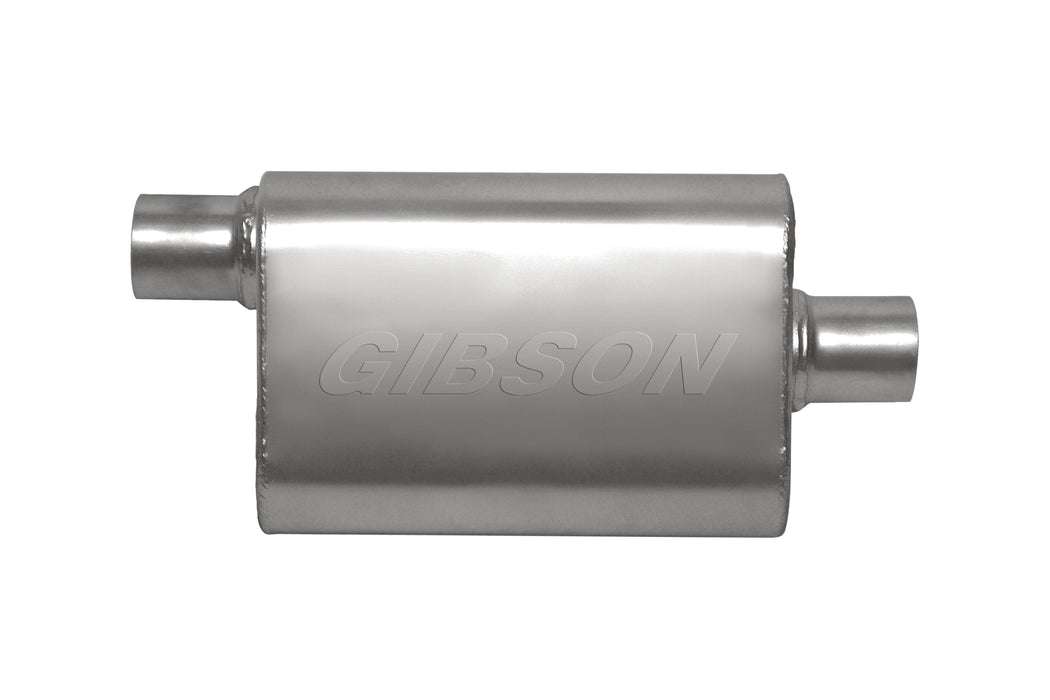 Gibson Performance Exhaust 55140S CFT Superflow Offset/Center Oval Muffler; Stainless - Truck Part Superstore