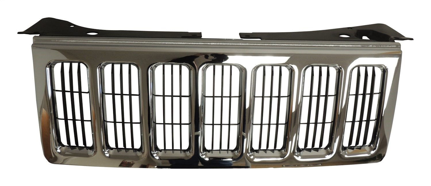 Crown Automotive Jeep Replacement 55156975AD Grille; Front; Chrome; Also Fits 2010-06 XH Commander [Europe]; - Truck Part Superstore