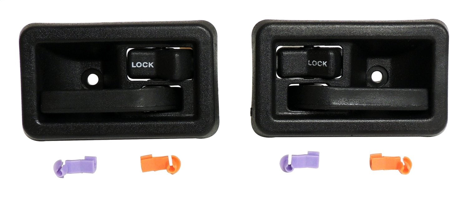 Crown Automotive Jeep Replacement 55176476K Interior Door Handle Kit; Front; Incl. Handles And Door Lock Rod Clips; - Truck Part Superstore
