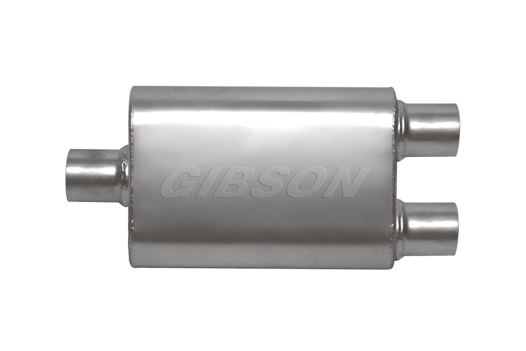 Gibson Performance Exhaust 55189S CFT Superflow Center/Dual Oval Muffler; Stainless - Truck Part Superstore