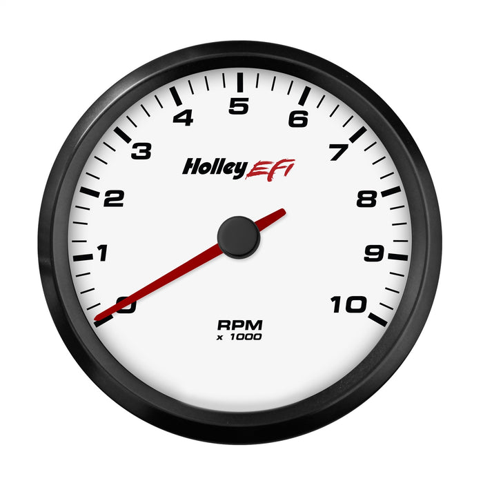 Holley EFI 553-124W Holley EFI CAN Tachometer; 3 3/8 in. CAN; 0-10k RPM Range; White Face; - Truck Part Superstore