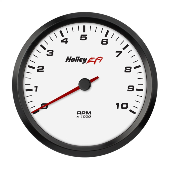 Holley EFI 553-125W Holley EFI CAN Tachometer; 4 1/2 in. CAN; 0-10K RPM Range; White Face; - Truck Part Superstore