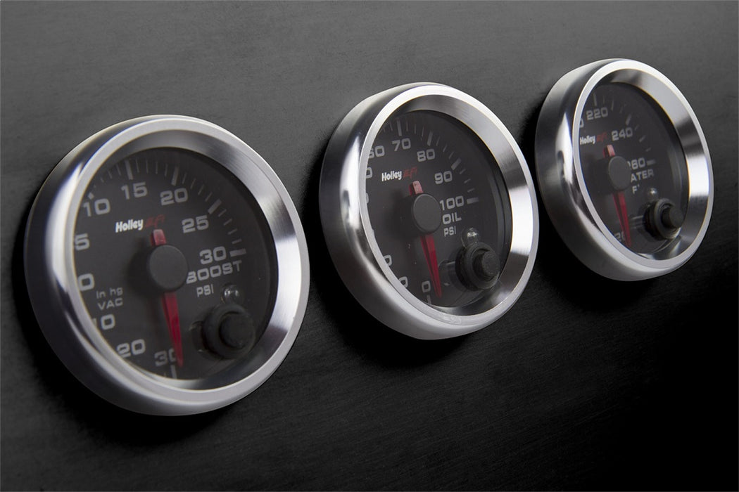 Holley EFI 553-145SB EFI Analog Gauge Bezel; 2 1/16 in. Dia.; Silver; Bold Style; Pack Of 3; - Truck Part Superstore