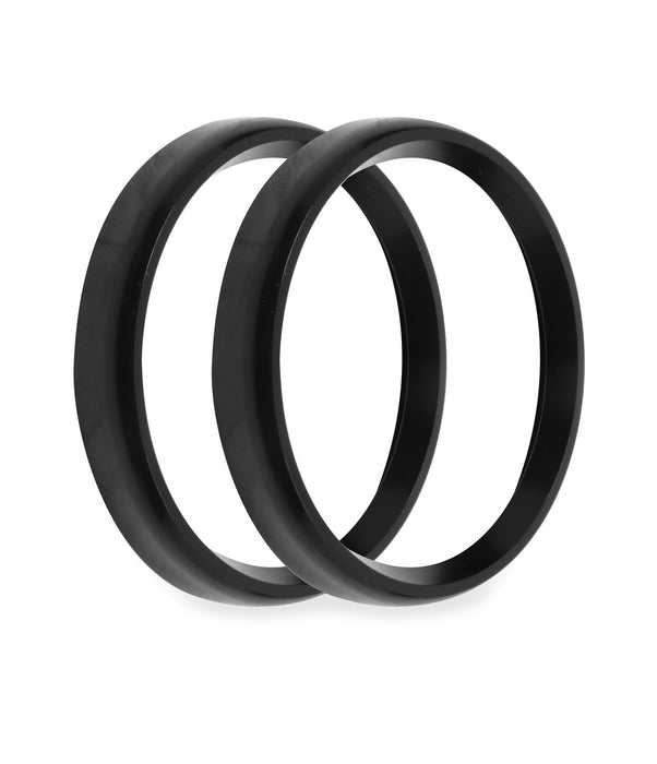Holley EFI 553-146BKB Replacement Bezels; 3 3/8 in. Bezel; Black; Bold Style; 2 Pack; - Truck Part Superstore