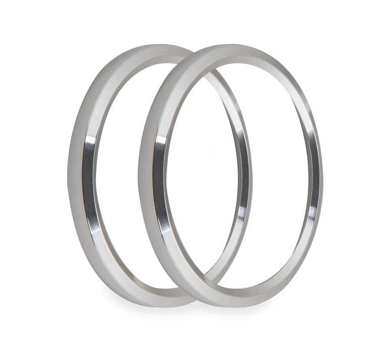 Holley EFI 553-147S Replacement Bezels; 4.5 in. Bezel; Silver; 2 Pack; - Truck Part Superstore