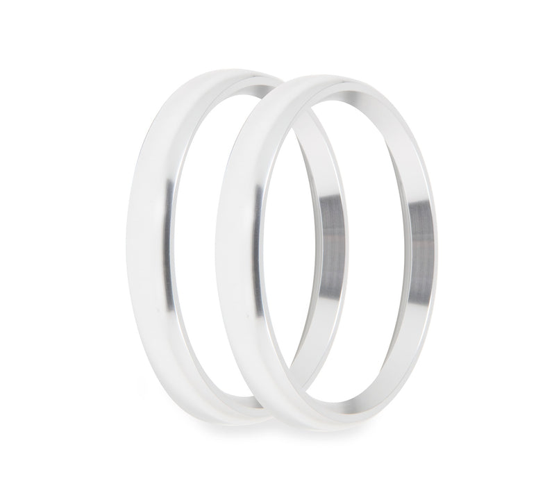 Holley EFI 553-147SB Replacement Bezels; 4.5 in. Bezel; Silver; Bold Style; 2 Pack; - Truck Part Superstore