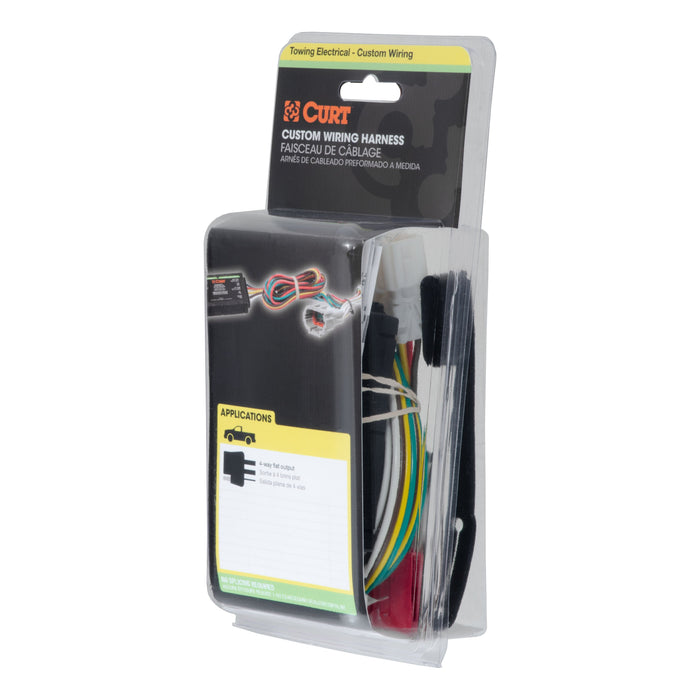 CURT 55361 Custom Wiring; 4-Way Flat; Select Nissan Pathfinder; Altima Sedan; Infiniti QX4 - Truck Part Superstore