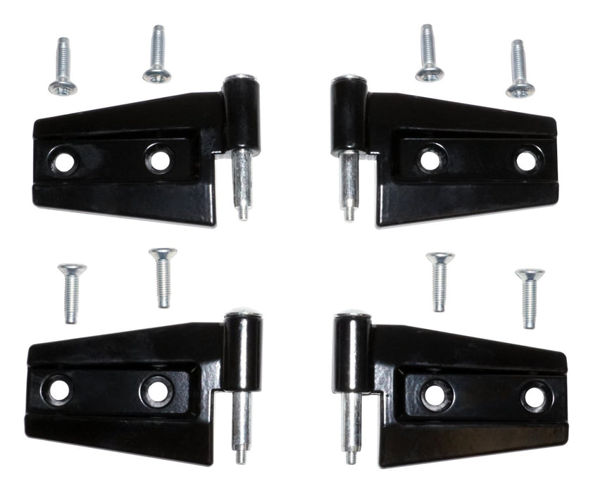 Crown Automotive Jeep Replacement 55395384K4 Door Hinge Kit; 4 Hinges And Hardware; Black Primer; - Truck Part Superstore