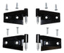 Crown Automotive Jeep Replacement 55395384K4 Door Hinge Kit; 4 Hinges And Hardware; Black Primer; - Truck Part Superstore