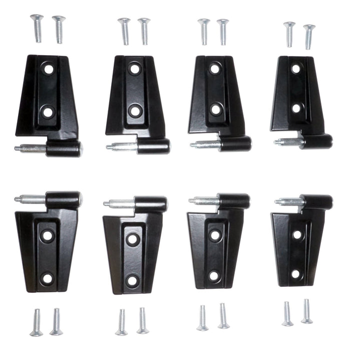 Crown Automotive Jeep Replacement 55395384K8 Door Hinge Kit; 8 Hinges And Hardware; - Truck Part Superstore