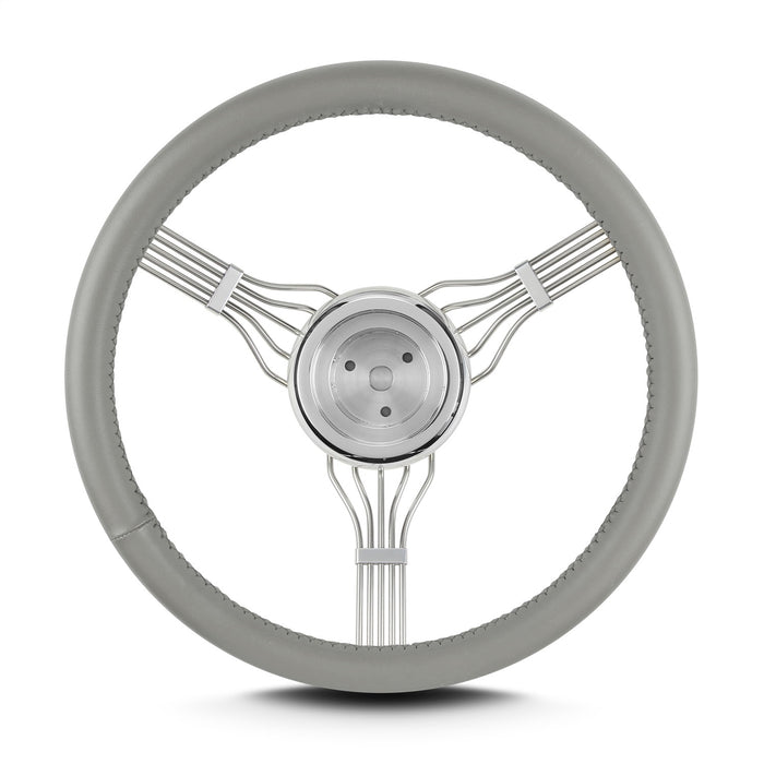 Lokar 55407 Lecarra Banjo Steering Wheel; Fits w/Flaming River Hub; Light Grey; - Truck Part Superstore