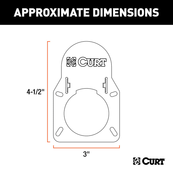 CURT 55417 CURT 55417 Truck Bed 7-Way Opening Cover Plate; Compatible with Chevrolet; GMC - Truck Part Superstore