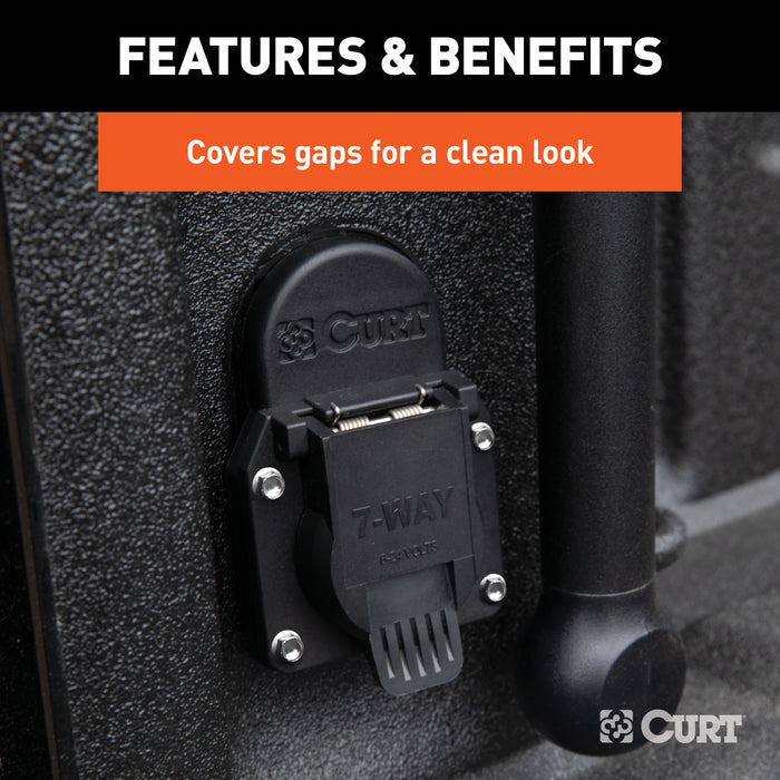 CURT 55417 CURT 55417 Truck Bed 7-Way Opening Cover Plate; Compatible with Chevrolet; GMC - Truck Part Superstore