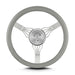 Lokar 55607 Lecarra Banjo Steering Wheel; Fits w/3 Bolt Hub; Light Grey; - Truck Part Superstore