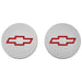 Proform 141-233 Freeze Plug Inserts; Silver w/ Recessed Bowtie Emblem; For SB Chevy Engine; Pair - Truck Part Superstore