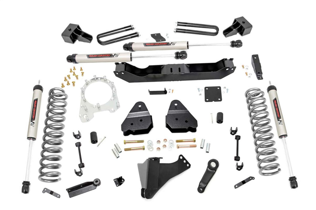 Rough Country 55970 4.5 Inch Inch Ford Suspension Lift Kit w/ V2 Shocks 17-20 F-350 4WD Diesel Dually Rough Country - Truck Part Superstore