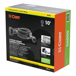 CURT 56000010 10ft. Custom Wiring Extension Harnesses (Adds 7-Way RV Blade to Truck Bed; 10-Pa - Truck Part Superstore
