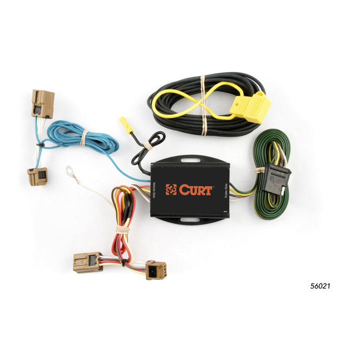 CURT 56021 Custom Wiring Harness; 4-Way Flat Output; Select Nissan Versa - Truck Part Superstore