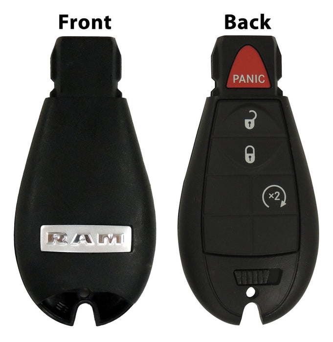 Crown Automotive Jeep Replacement 56046955AF Key Fob; w/o Push To Start w/Remote Start; Genuine Mopar Key Fob w/Ram Logo; - Truck Part Superstore