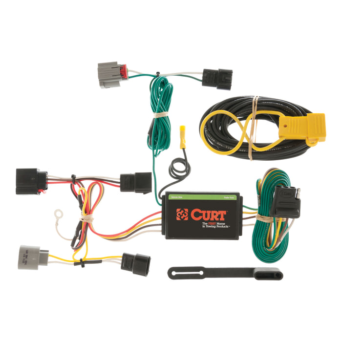 CURT 56054 Custom Wiring Harness; 4-Way Flat Output; Select Chrysler Sebring - Truck Part Superstore