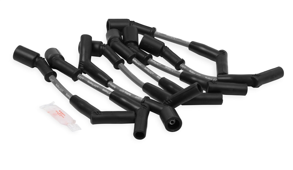 Holley EFI 561-101 Spark Plug Wire Set; Fits w/Shorty Headers; 45 Degree; Gray; - Truck Part Superstore
