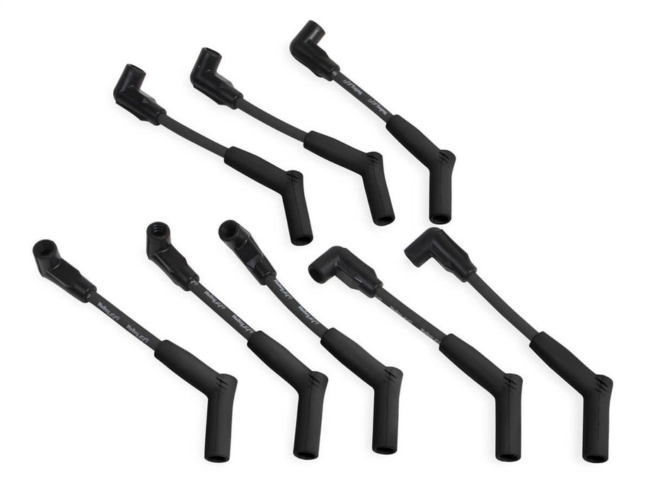 Holley EFI 561-103 Spark Plug Wire Set; Fits w/Shorty Headers; 90 Degree; Black; Silicone; - Truck Part Superstore