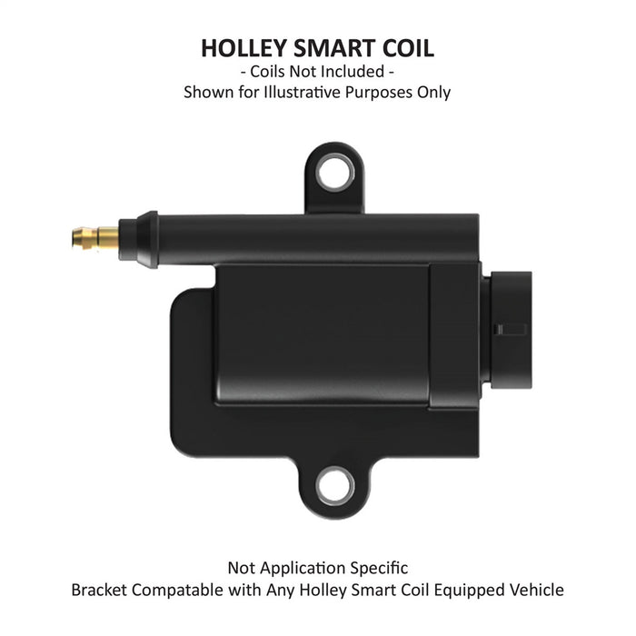 Holley EFI 561-131 Remote Coil Relocation Bracket; Fits Holley Smart Coil Only; Black Finish; - Truck Part Superstore