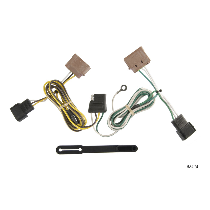 CURT 56114 Custom Wiring Harness; 4-Way Flat Output; Select Ford Fiesta Sedan - Truck Part Superstore
