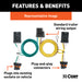 CURT 56114 Custom Wiring Harness; 4-Way Flat Output; Select Ford Fiesta Sedan - Truck Part Superstore