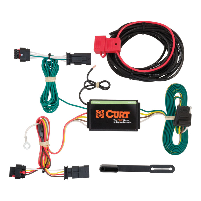 CURT 56181 Custom Wiring Harness; 4-Way Flat Output; Select Chevrolet Traverse - Truck Part Superstore