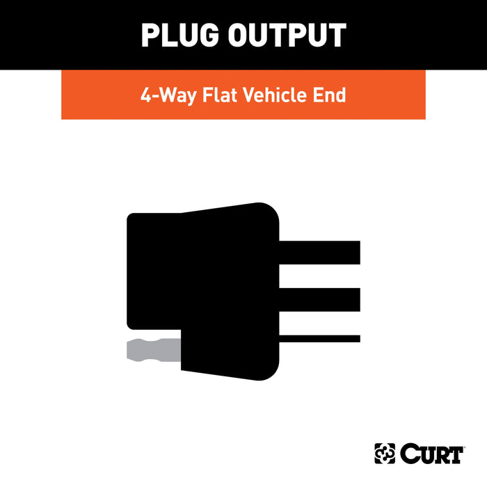 CURT 56181 Custom Wiring Harness; 4-Way Flat Output; Select Chevrolet Traverse - Truck Part Superstore