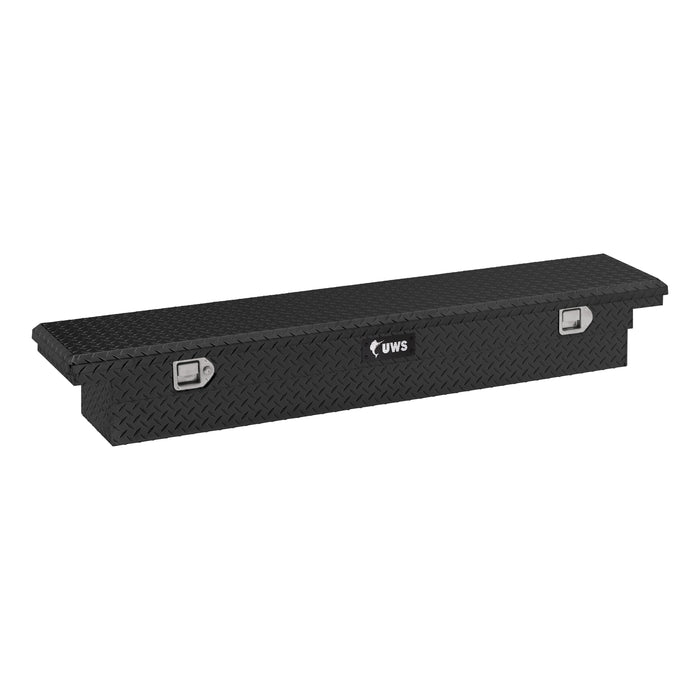 UWS TBS-69-SL-LP-B Gloss Black Aluminum 69in. Slim Truck Tool Box; Low Profile (LTL Shipping Only) - Truck Part Superstore