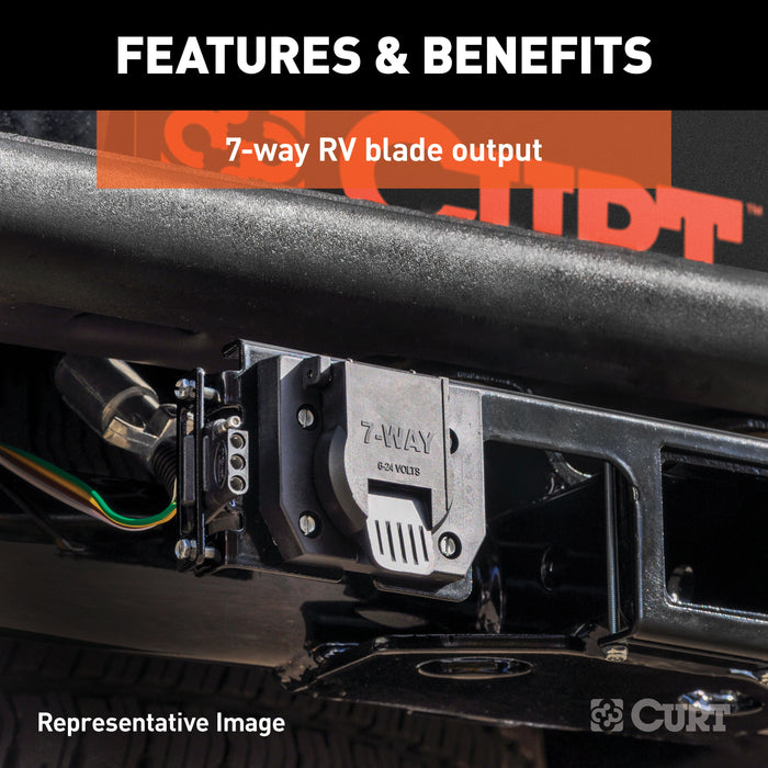 CURT 56278 Custom Wiring Harness; 7-Way RV Blade Output; Select Ford Explorer - Truck Part Superstore