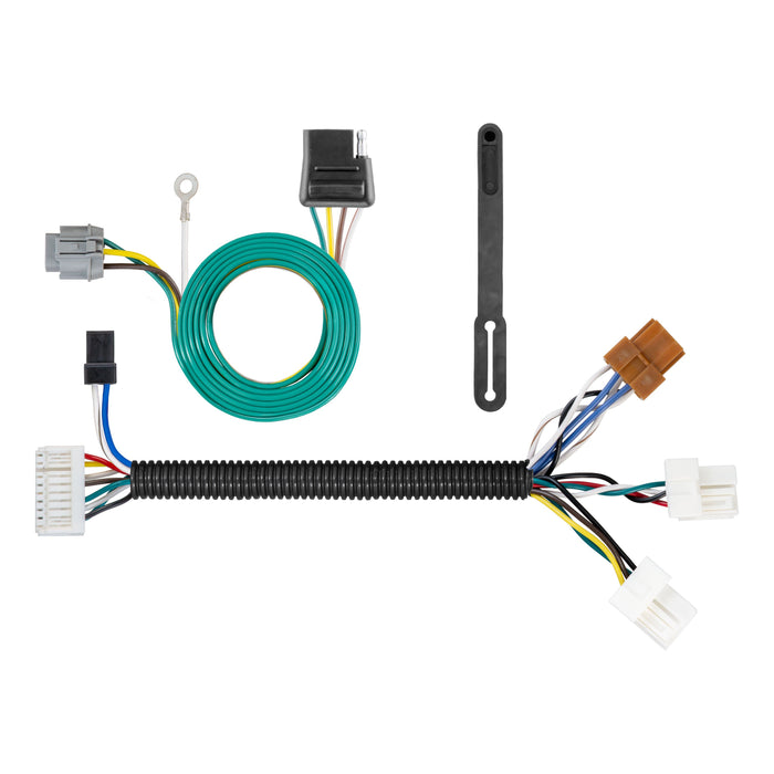 CURT 56281 Custom 4-Flat; Select Pathfinder; JX35; QX60; OEM Tow Package Required - Truck Part Superstore