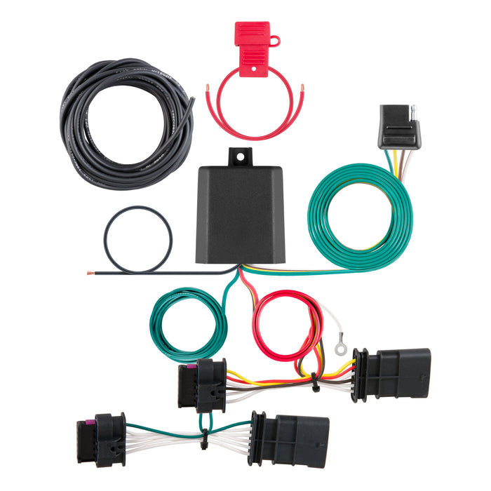 CURT 56352 Custom Wiring Harness; 4-Way Flat Output; Select Fiat 500X - Truck Part Superstore