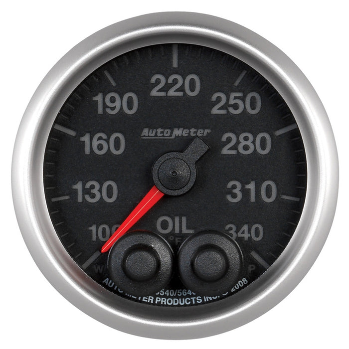 AutoMeter 5640-05702 GAUGE; OIL TEMP; 2 1/16in.; 340deg.F; STEPPER MTR W/PK/WRN; ELITE; W/O PRO-CONTR - Truck Part Superstore