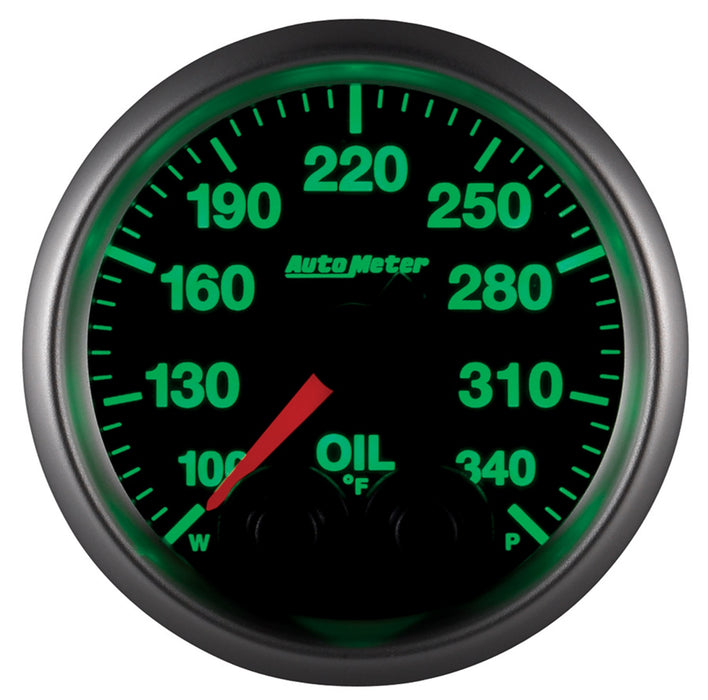 AutoMeter 5640 GAUGE; OIL TEMP; 2 1/16in.; 340deg.F; STEPPER MOTOR W/PEAK/WARN; ELITE - Truck Part Superstore