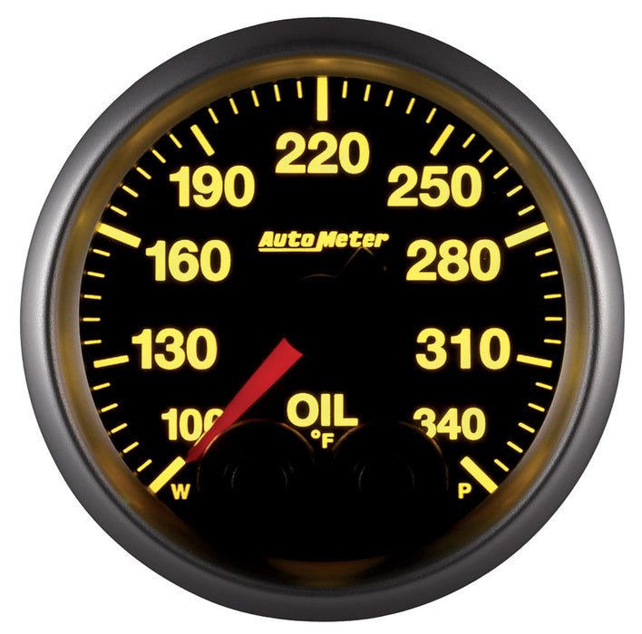 AutoMeter 5640 GAUGE; OIL TEMP; 2 1/16in.; 340deg.F; STEPPER MOTOR W/PEAK/WARN; ELITE - Truck Part Superstore