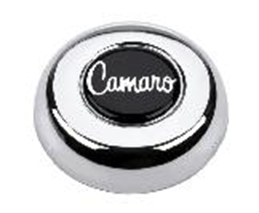 Grant 5641 GM Licensed Horn Button; Chrome; Camaro®; Classic/Challenger Wheels; - Truck Part Superstore
