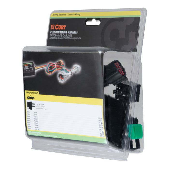 CURT 56443 Custom Wiring Harness; 7-Way RV Blade Output; Select Ford F-250; F-350; F-450 - Truck Part Superstore