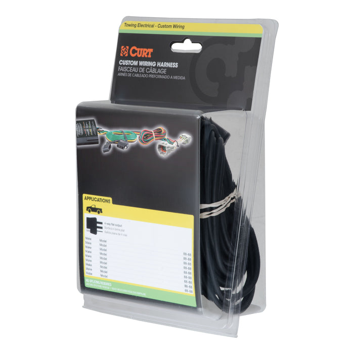 CURT 56448 Custom Wiring Harness; 4-Way Flat Output; Select Ford Escape - Truck Part Superstore