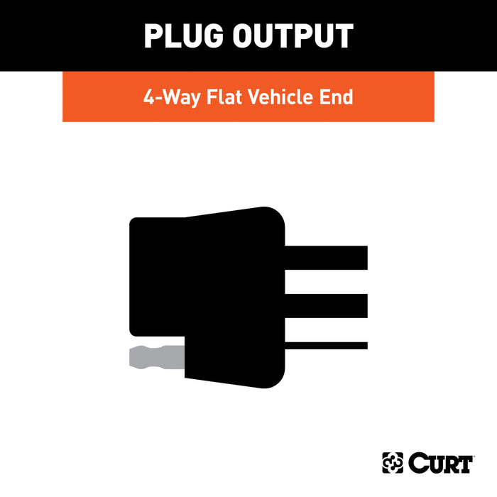 CURT 56457 Custom Wiring Harness; 4-Way Flat Output; Select Kia Forte - Truck Part Superstore