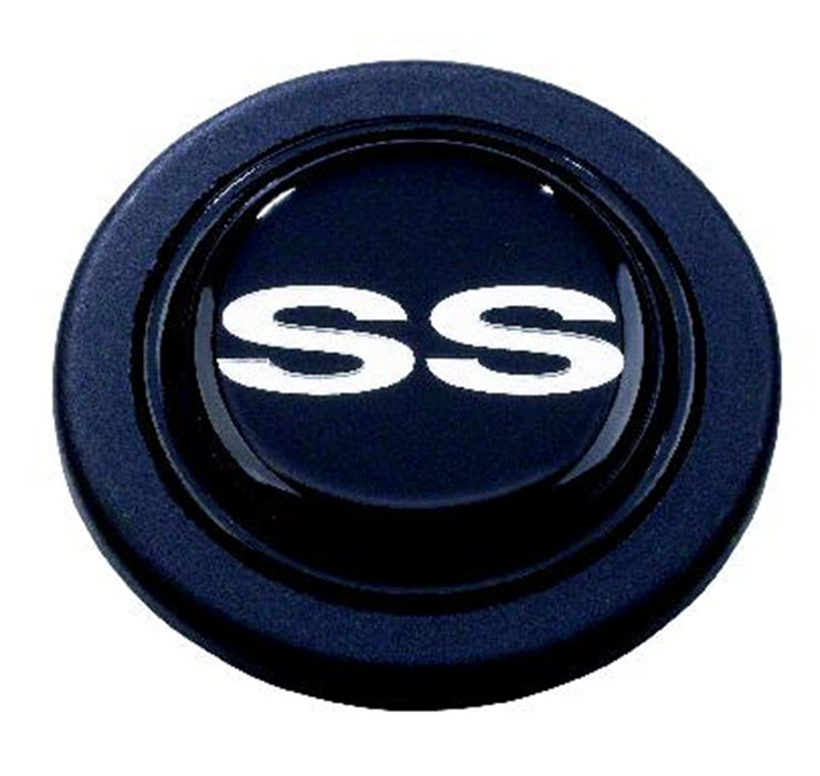 Grant 5649 GM Licensed Horn Button; Black Plastic; SS Super Sport®; Signature Wheels; - Truck Part Superstore