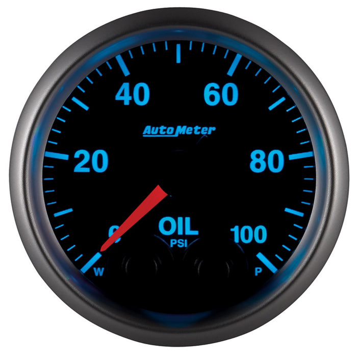 AutoMeter 5652 GAUGE; OIL PRESS; 2 1/16in.; 100PSI; STEPPER MOTOR W/PEAK/WARN; ELITE - Truck Part Superstore