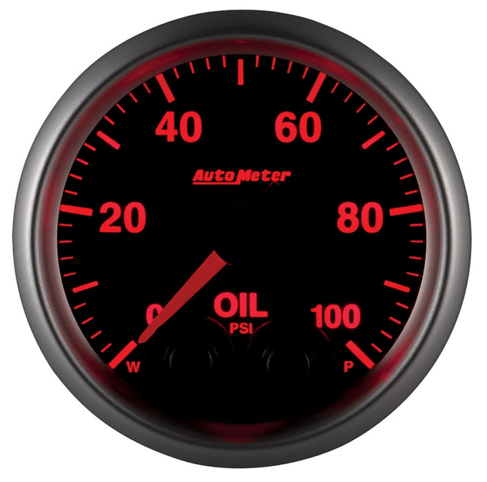 AutoMeter 5652 GAUGE; OIL PRESS; 2 1/16in.; 100PSI; STEPPER MOTOR W/PEAK/WARN; ELITE - Truck Part Superstore