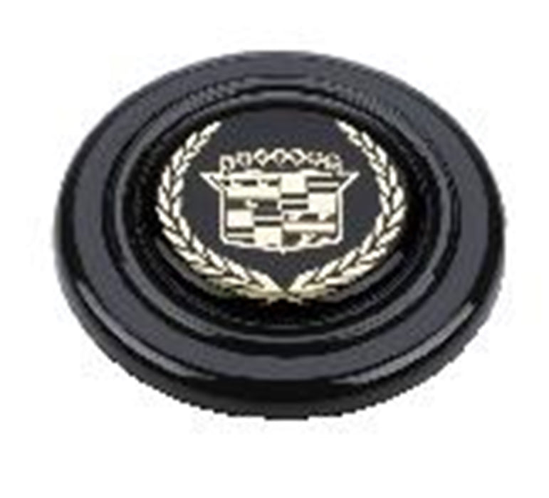 Grant 5653 GM Licensed Horn Button; Black Plastic; Cadillac®; Signature Wheels; - Truck Part Superstore