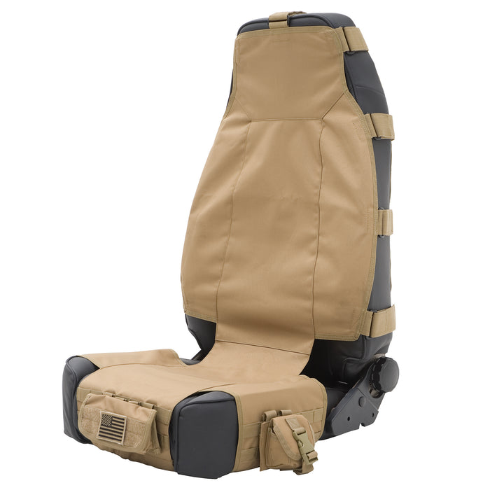 Smittybilt 5661024 Gear Seat Cover 76-16 Wrangler CJ/YJ/TJ/LJ/JK Front Coyote Tan Smittybilt - Truck Part Superstore